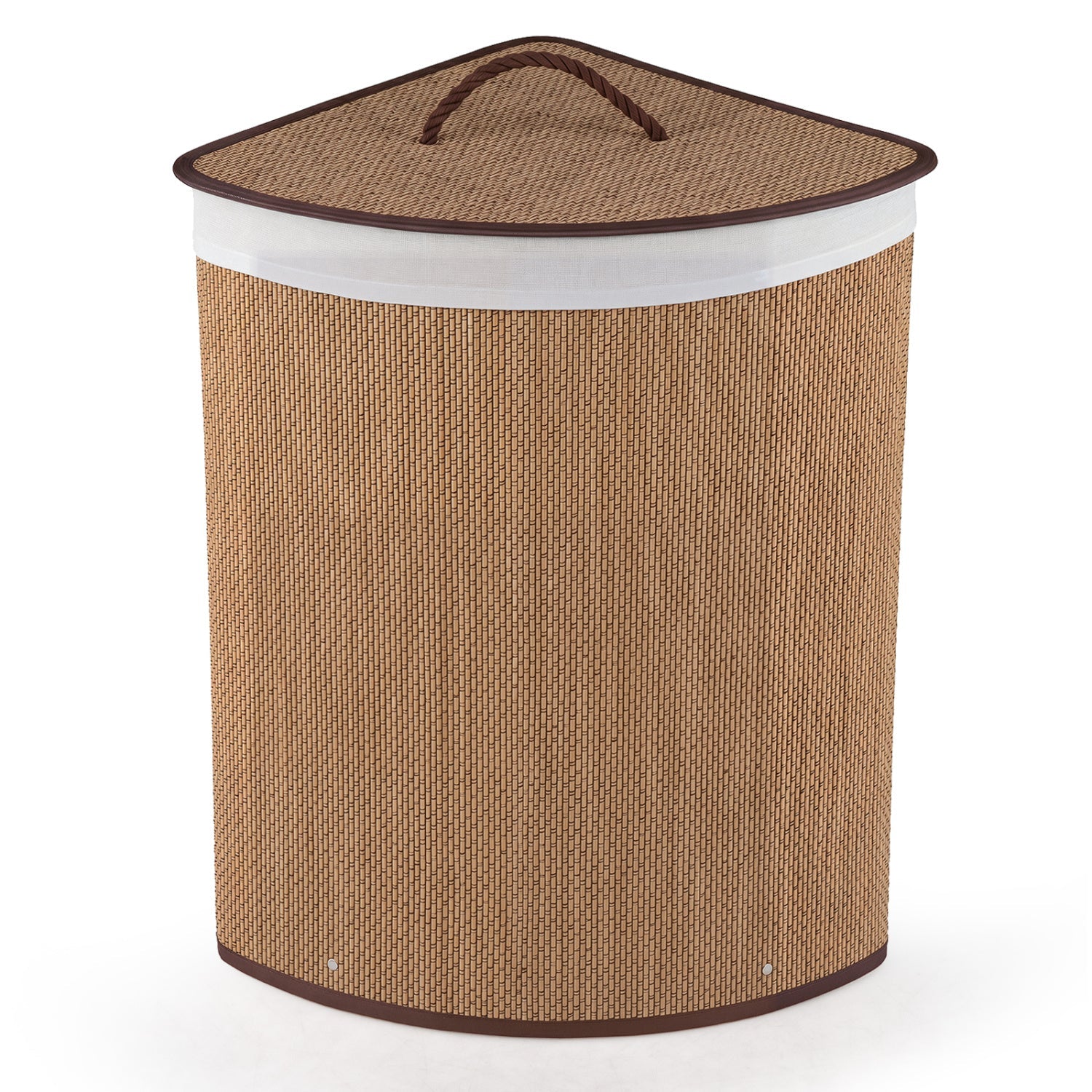 15 Gallon Bamboo Laundry Hamper with Removable Liner