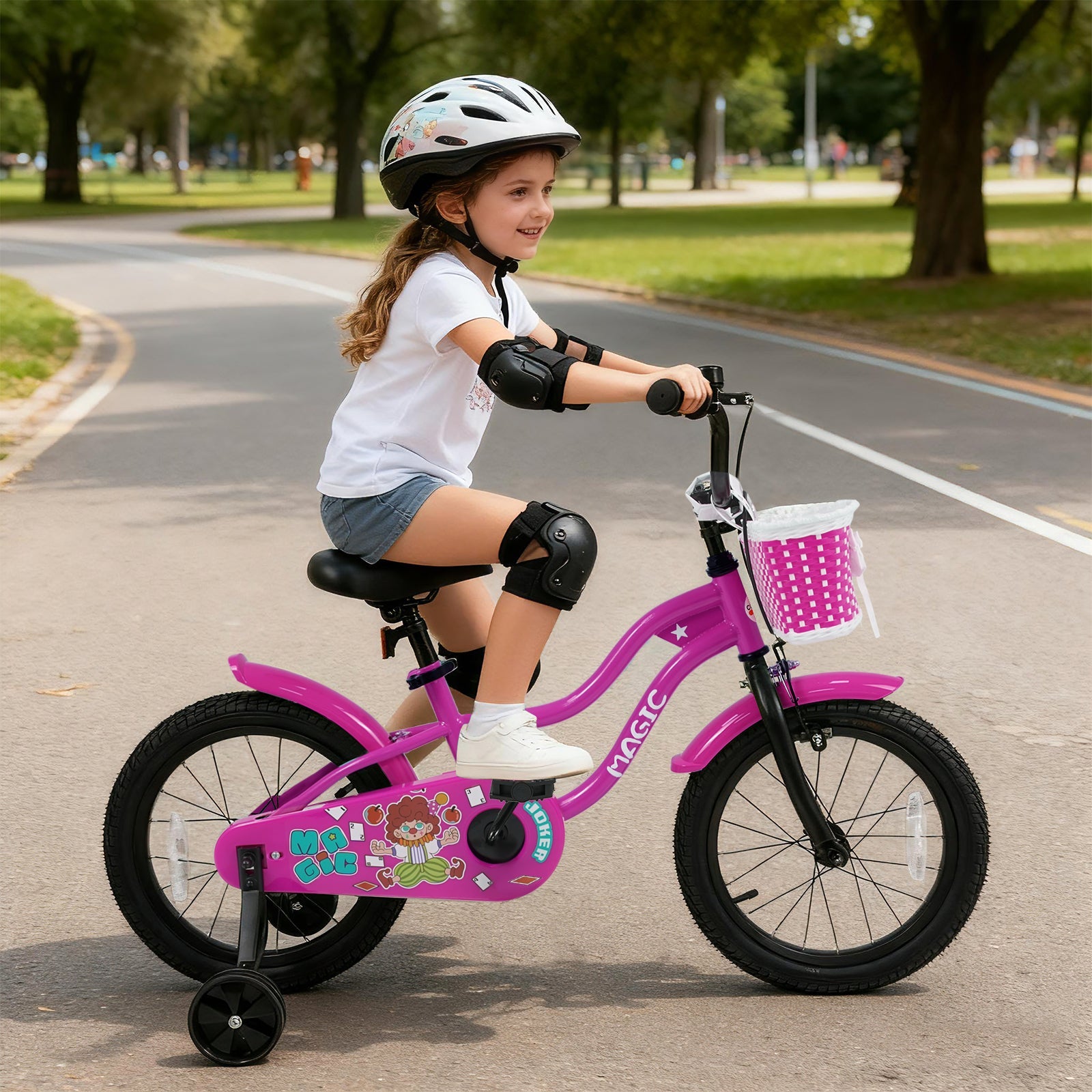 Kids Bike with Training Wheels 12-18 Inch - Magic Rose
