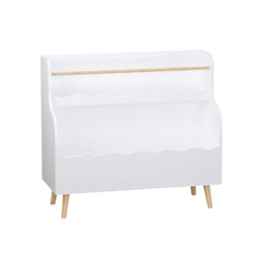 Kids Bookcase, Children Book Organizer Toy Storage Cabinet - White