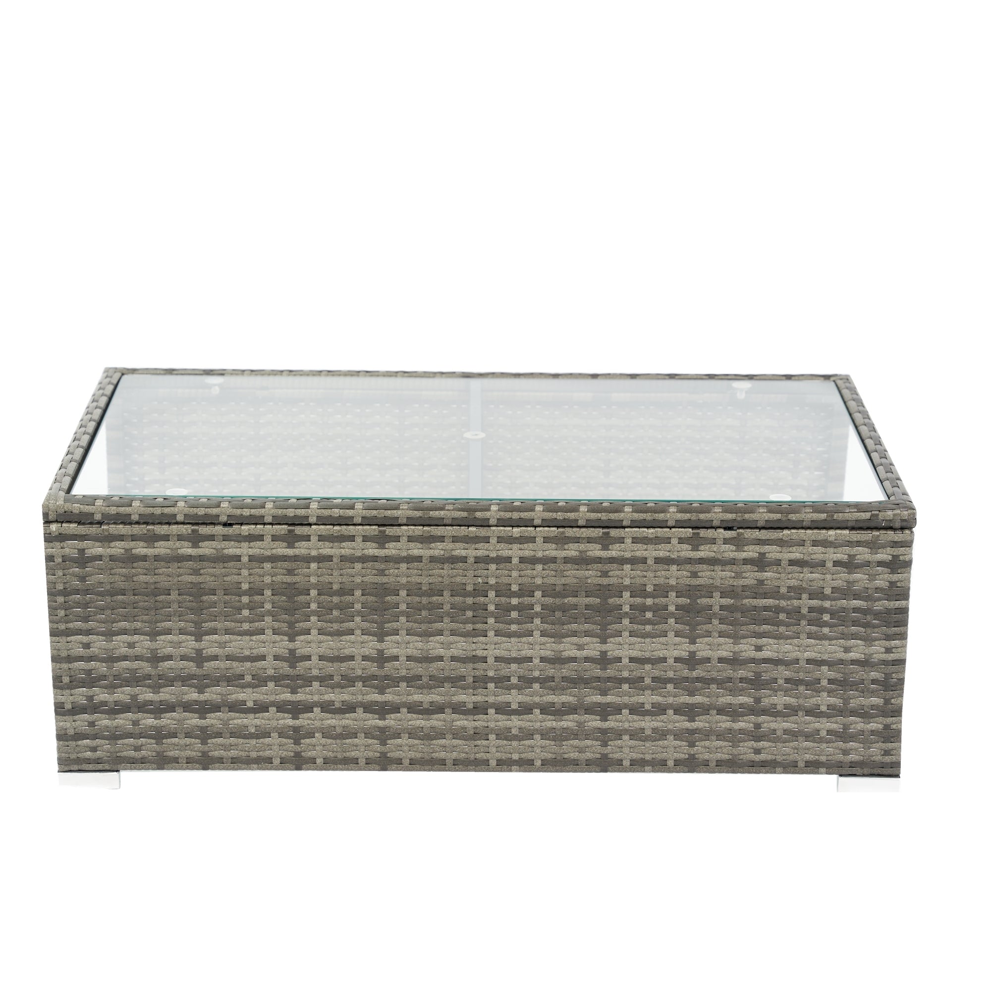8 Piece Patio Sectional Wicker Rattan Outdoor Sofa Set with Storage Box