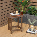 18" Weather Resistant Outdoor Side Table - HDPE Construction