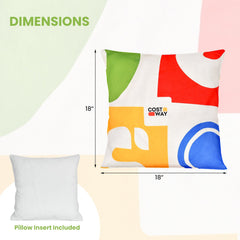 18 x 18 Inch Inches Square Throw Pillows with Removable and Washable Velvet Pillow Cases