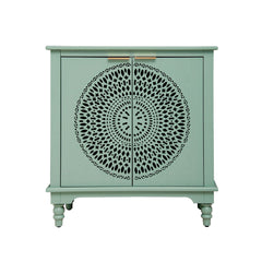Modern Hollow-Carved 2-Door Accent Cabinet Sideboard Buffet
