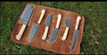 DAMASCUS STEEL OUTDOOR KITCHEN KNIVES SET