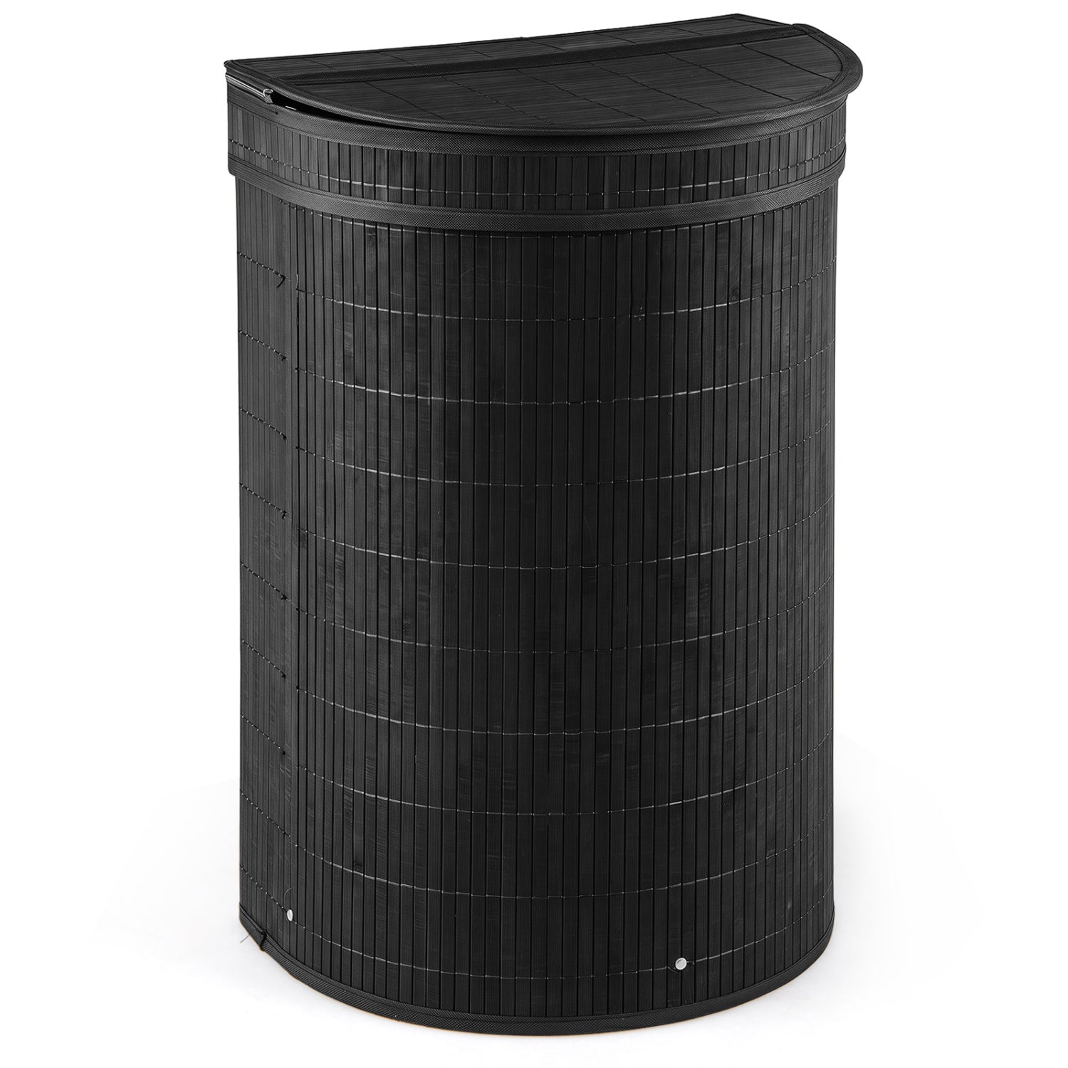 19 Gallon Bamboo Laundry Hamper with Zippered Lid