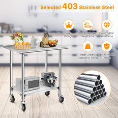 Stainless Steel Commercial Kitchen Prep and Work Table