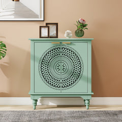 Modern Hollow-Carved 2-Door Accent Cabinet Sideboard Buffet
