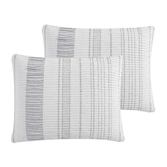 Sutton 6-Piece Ivory Textured Jacquard Comforter Ensemble