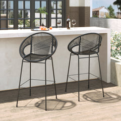 Outdoor Patio Barstool Set Weather Resistant