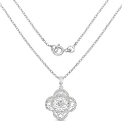 0.57 Carat Genuine White Diamond .925 Sterling Silver Pendant