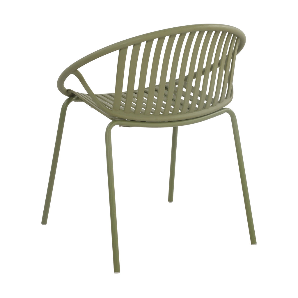 Patio Dining Chairs Stackable Chairs with Breathable Design (Set of 2)