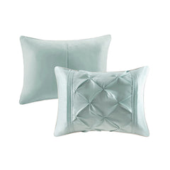 7 Piece Tufted Comforter Set Seafoam Queen