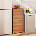 2-Tier Modern Style Nightstand with Drawer and Open Shelf-Walnut