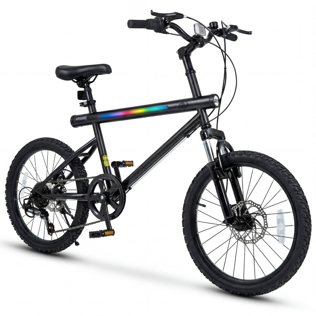 20 Inch Commuter Bicycle LED-lit with 6-Speed Shimano Twist Shifting and Stereo Speakers