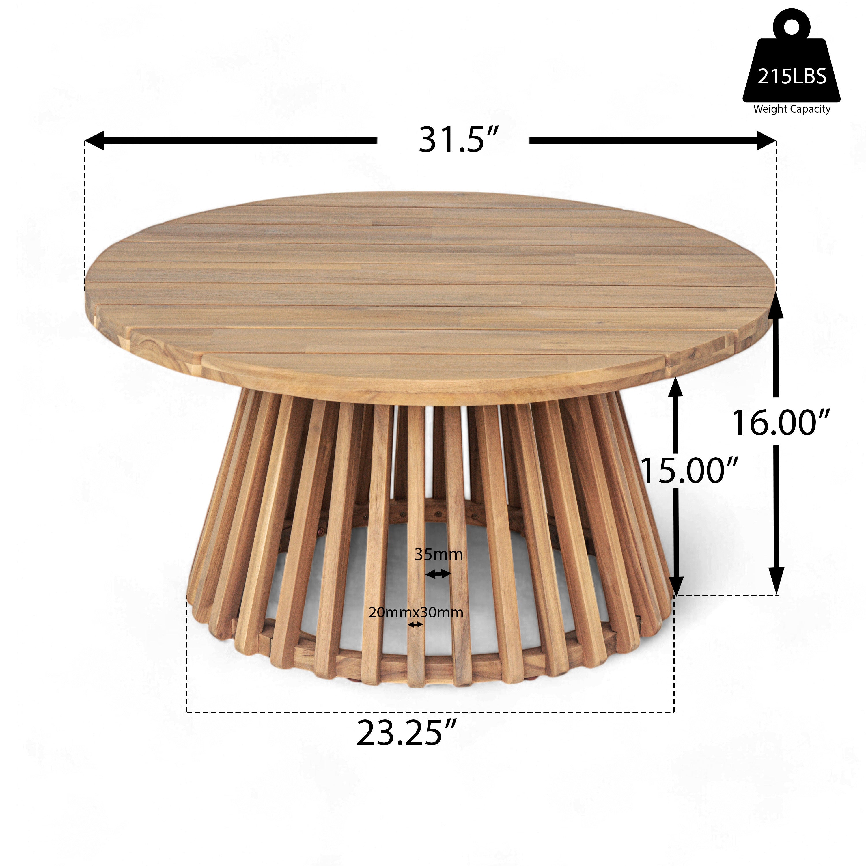 Claremont Patio Furniture Sets: 3-Seater Daybed + Acacia Wood Table