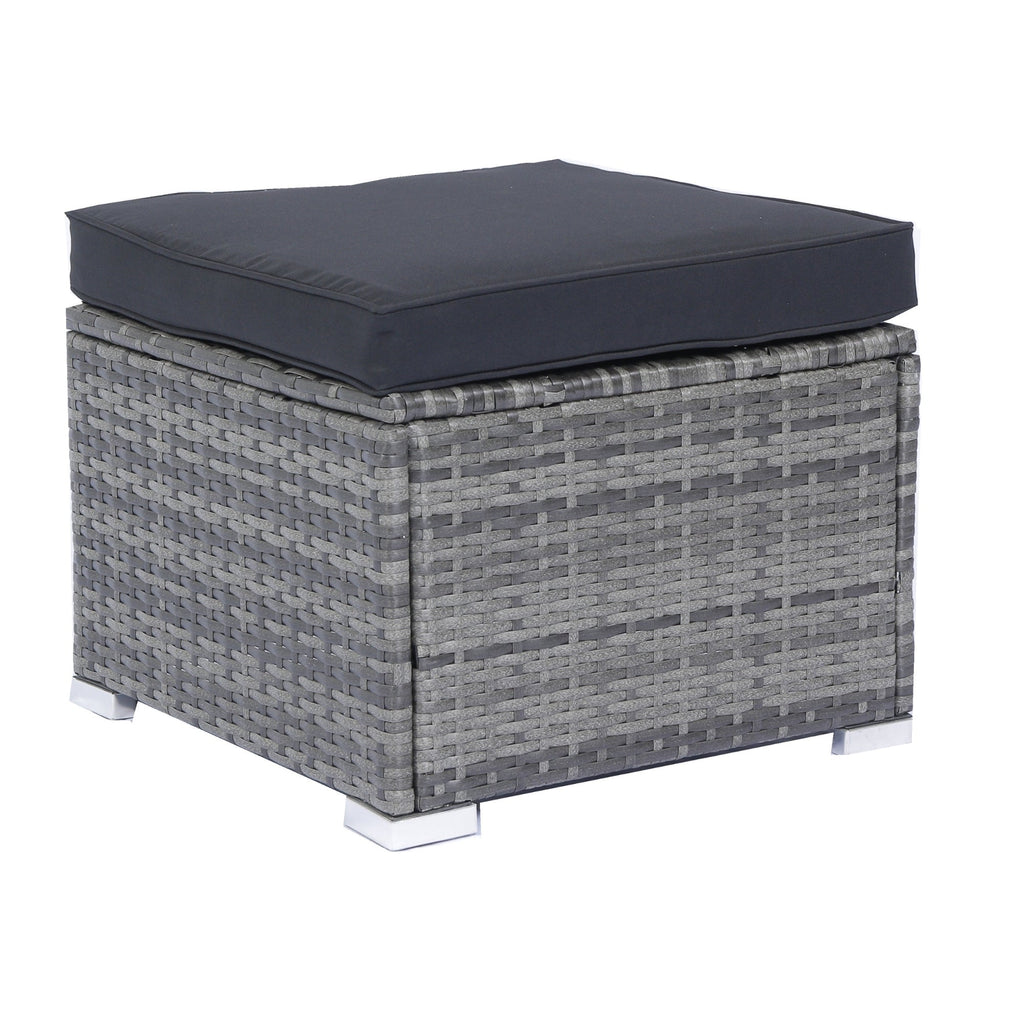 8 Piece Patio Sectional Wicker Rattan Outdoor Sofa Set with Storage Box