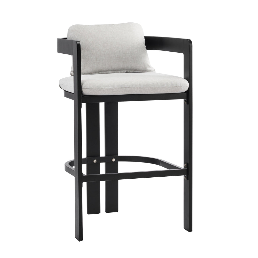 Pula Outdoor Patio Aluminum Counter Stool Set of 2
