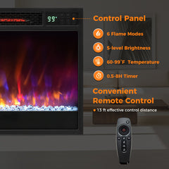 1500W Fireplace with Remote