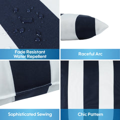 2 Pack Outdoor Throw Pillows, Waterproof & Fade-Resistant (18x18 Inch)
