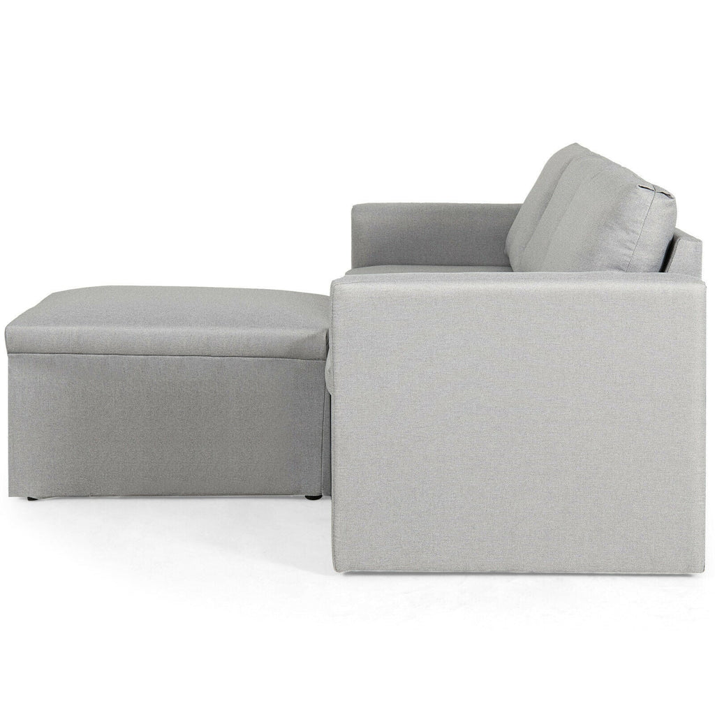 Convertible L-Shaped Sectional Sofa Couch with Reversible Chaise