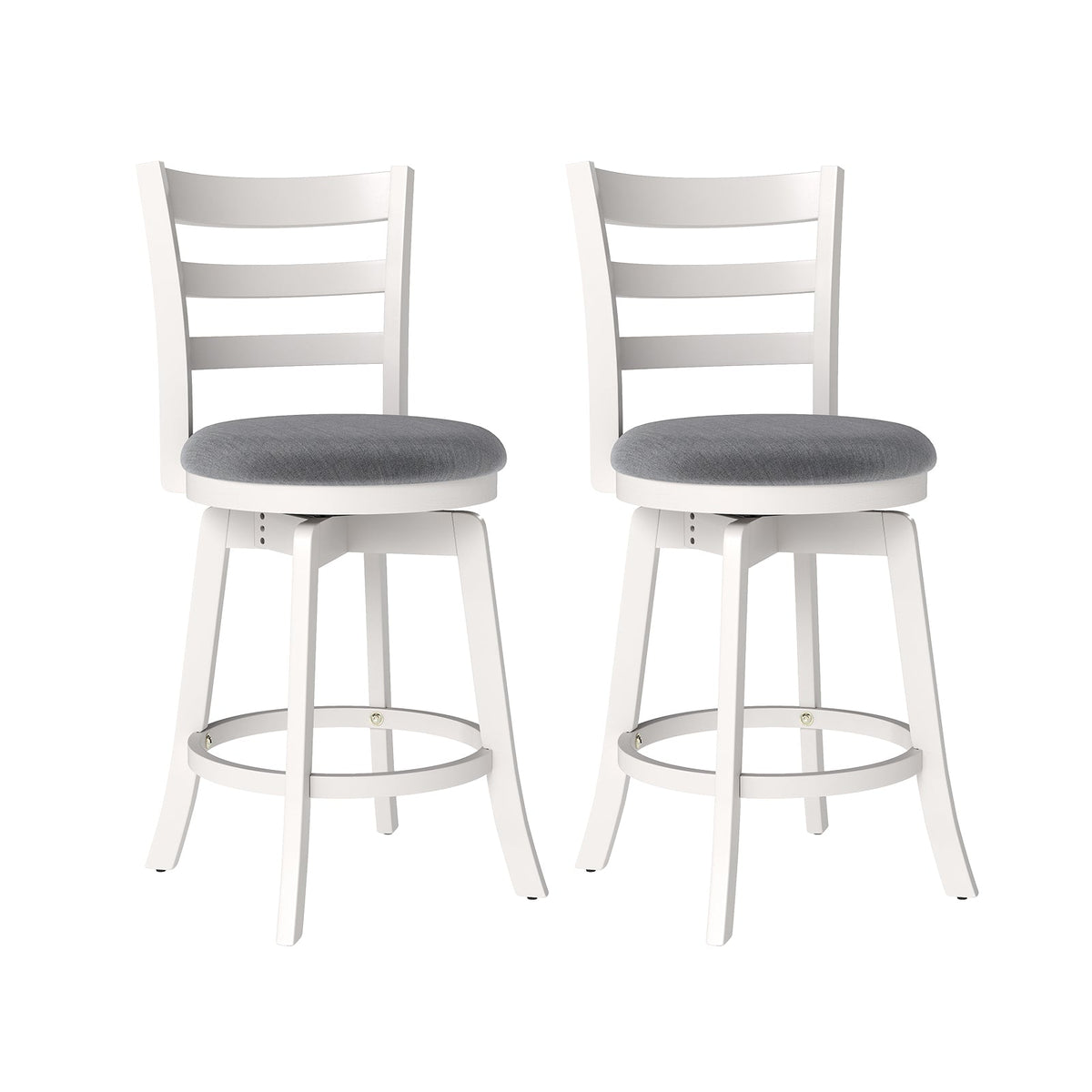 25"/30.5" Swivel Barstools Set of 2 360¬∞ Rotating Bar/Counter Height Chairs with Upholstered Seat
