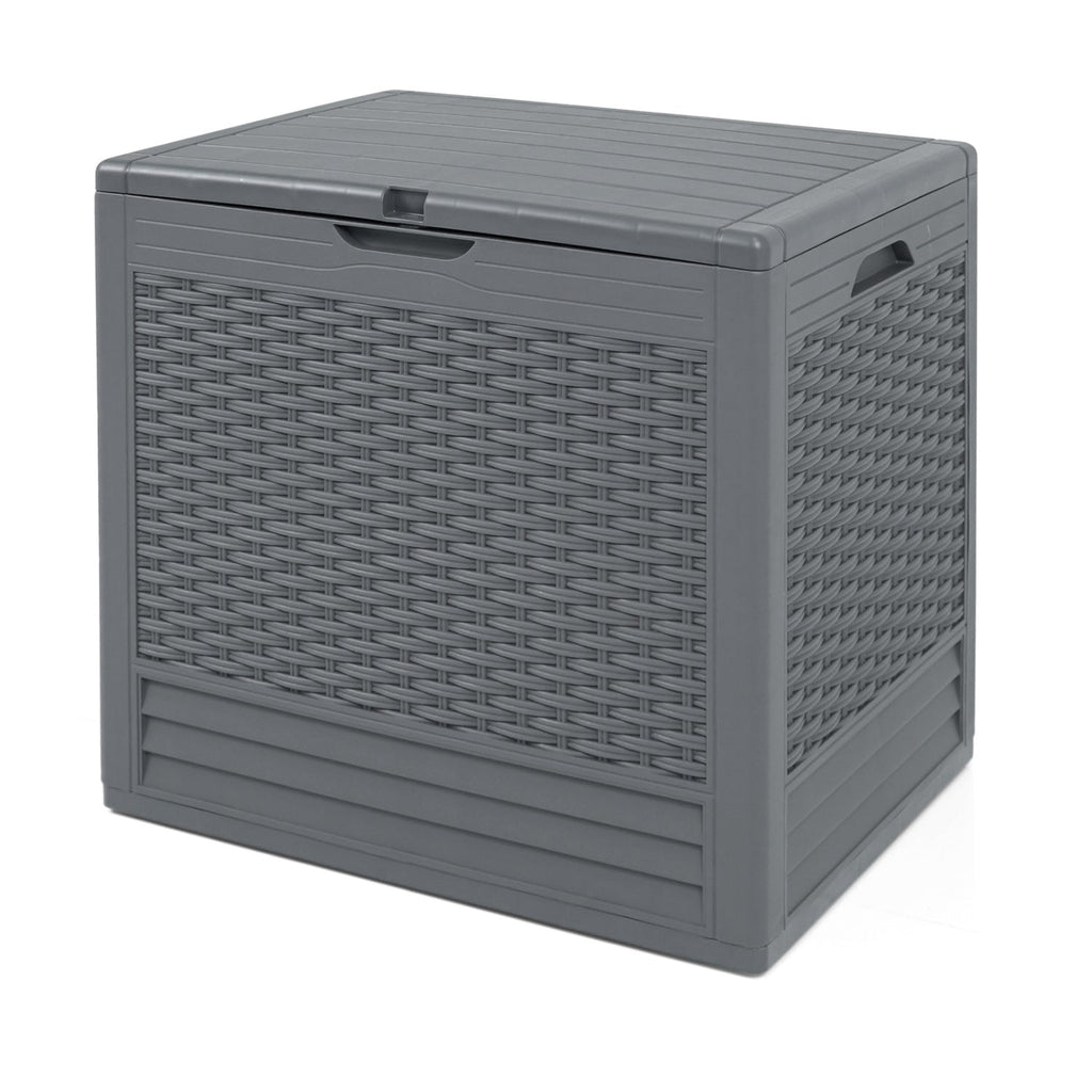 25 Gallon Outdoor Storage Box with Rattan Patterns