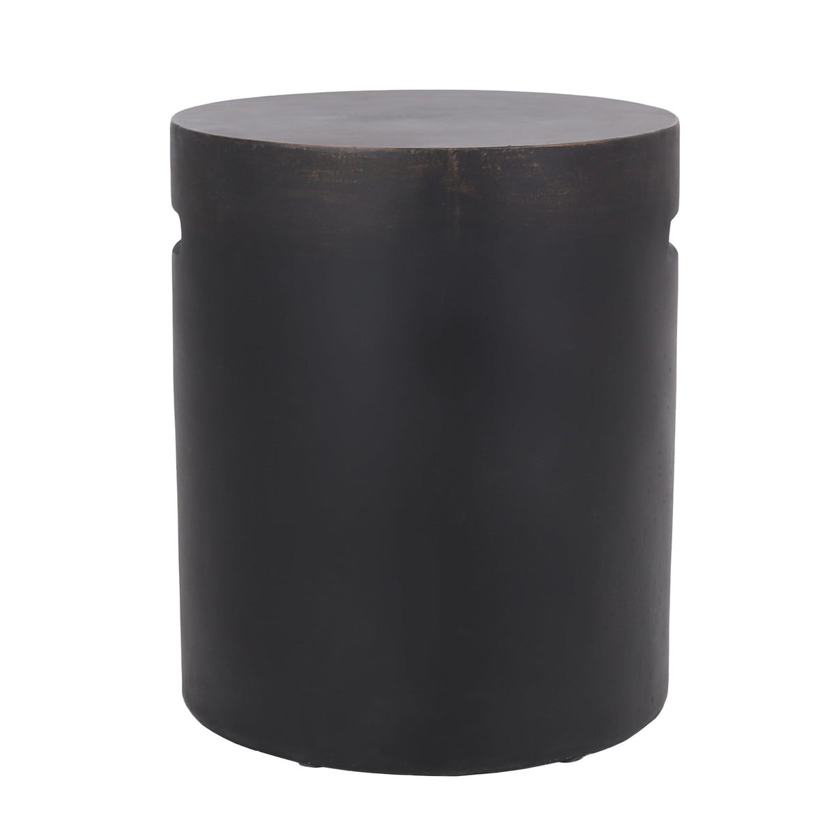 Outdoor End Table with Cutout Handle, Copper