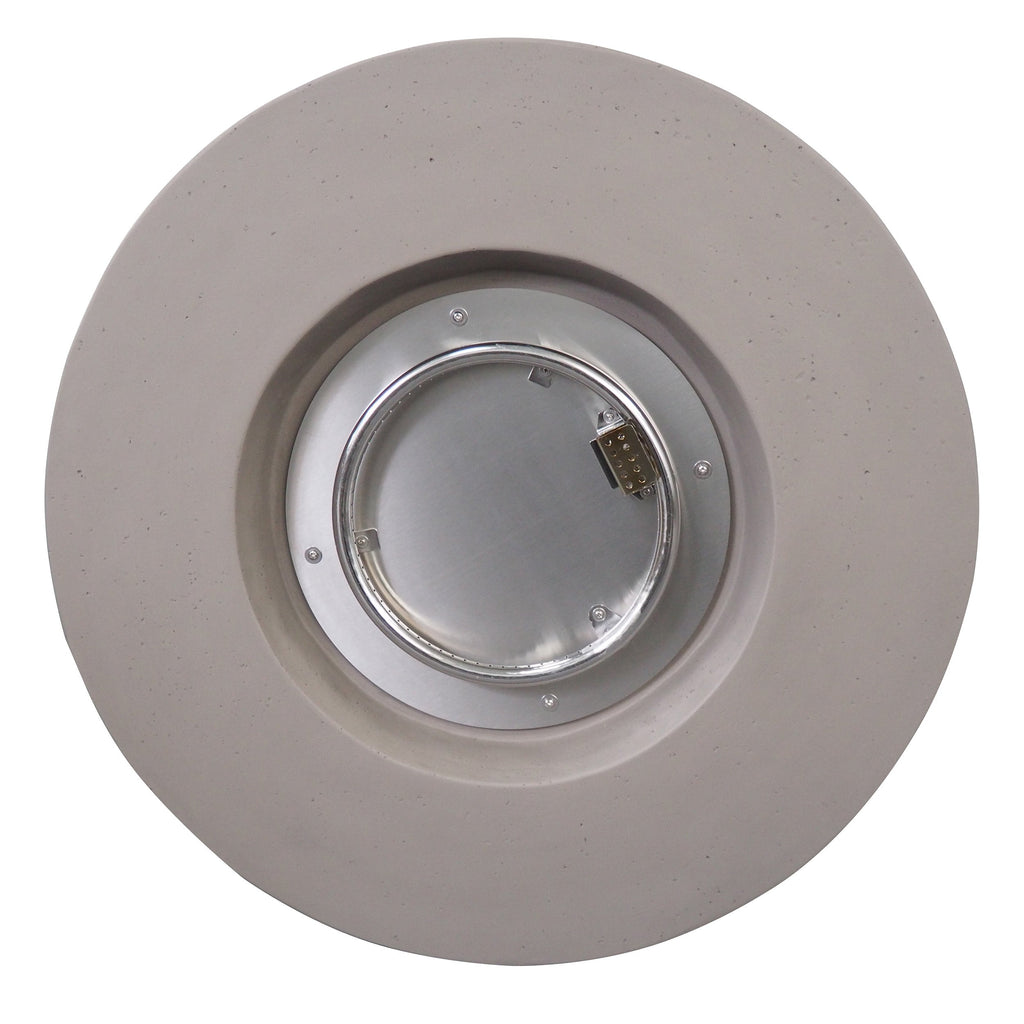 Light Grey Magnesium Oxide 31' Round Fire Pit with 40,000 BTU for Patio Use