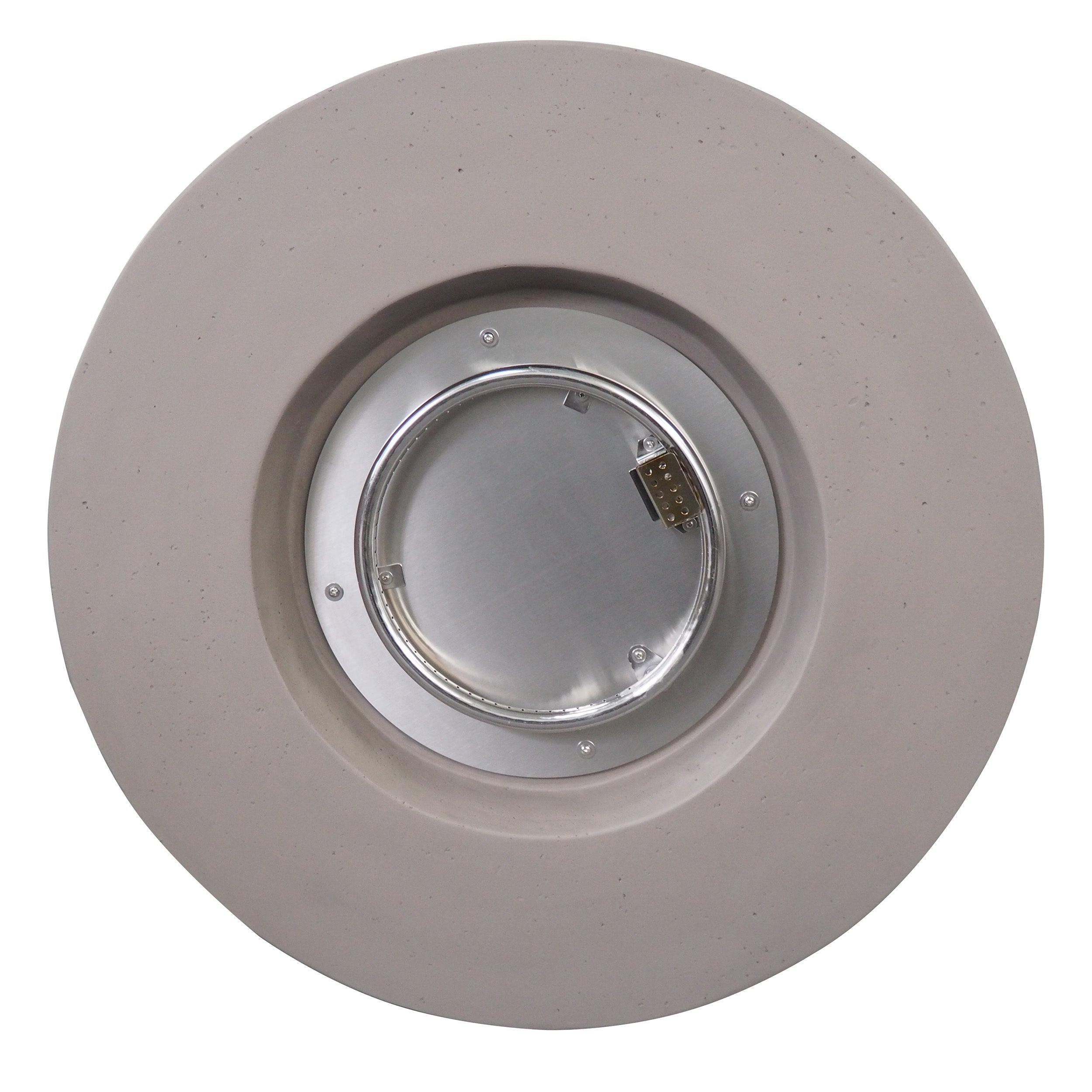 Light Grey Magnesium Oxide 31' Round Fire Pit with 40,000 BTU for Patio Use