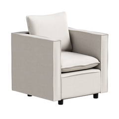 Modern Gray Single Sofa Chair