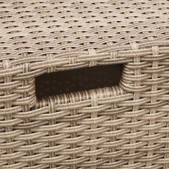 U-Style 4 Piece Outdoor Patio Furniture Set with Ottoman and Cushions