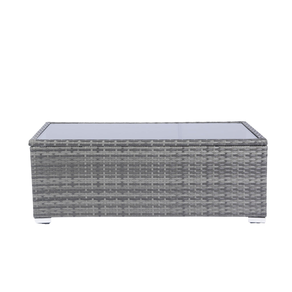 8 Piece Patio Sectional Wicker Rattan Outdoor Sofa Set with Storage Box