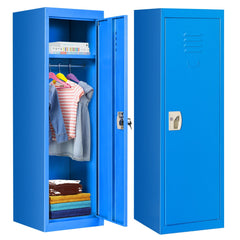 48 Inch Kid Safe Storage Children Single Tier Metal Locker-Blue