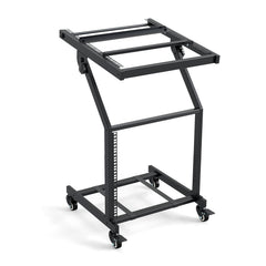 2 Layer Professional Audio Rack Mount with Adjustable Crossbars