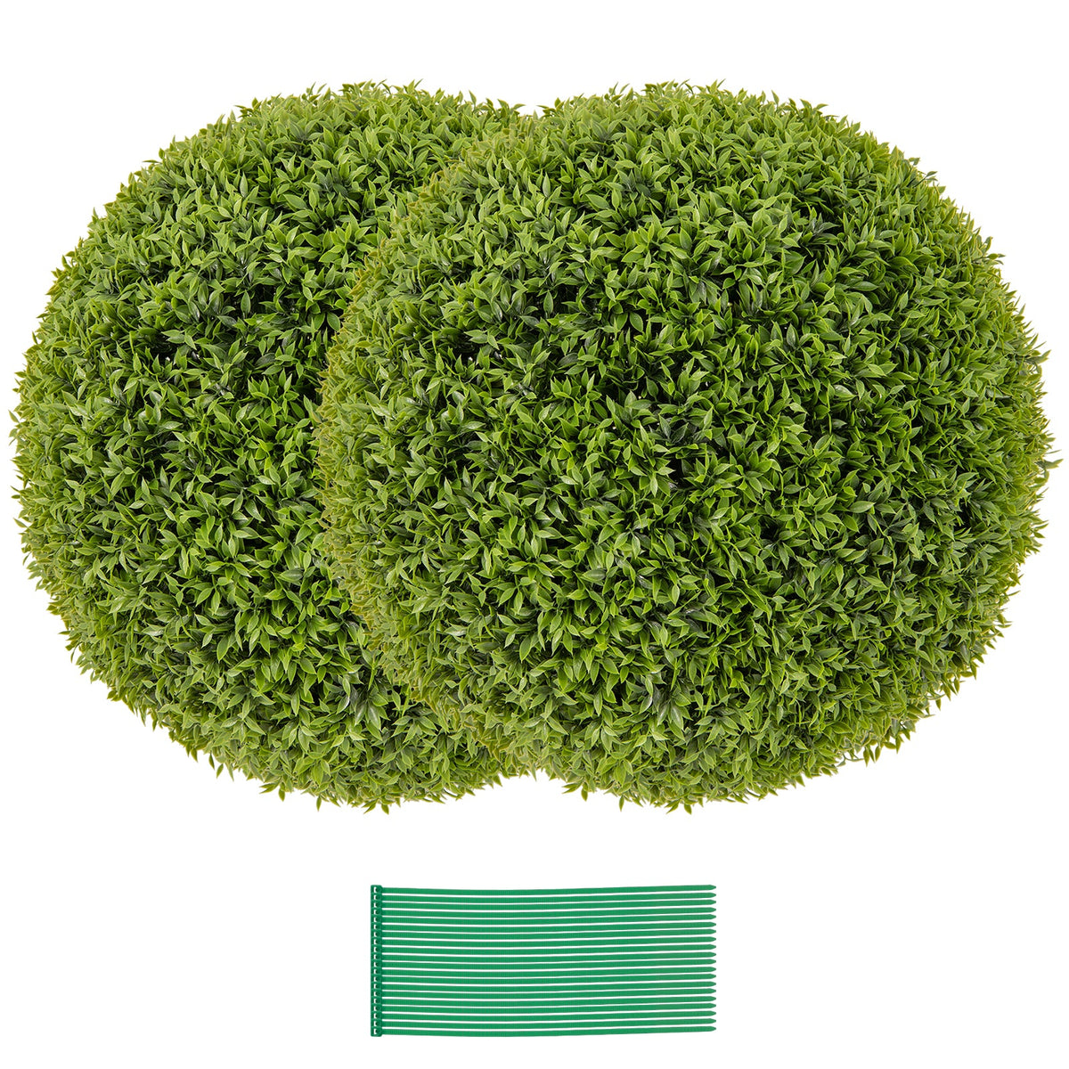 2 PCS 20 Inch Artificial Plant Boxwood Topiary Ball-M