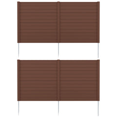 2 Panels 48 x 48 Inch Air Conditioner Trash Can Pool Equipment Enclosure-Brown