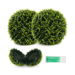 2 Pieces 18/22 Inches Indoor Outdoor Faux Decorative Balls for Patio Garden Front Door Balcony and Backyard-M