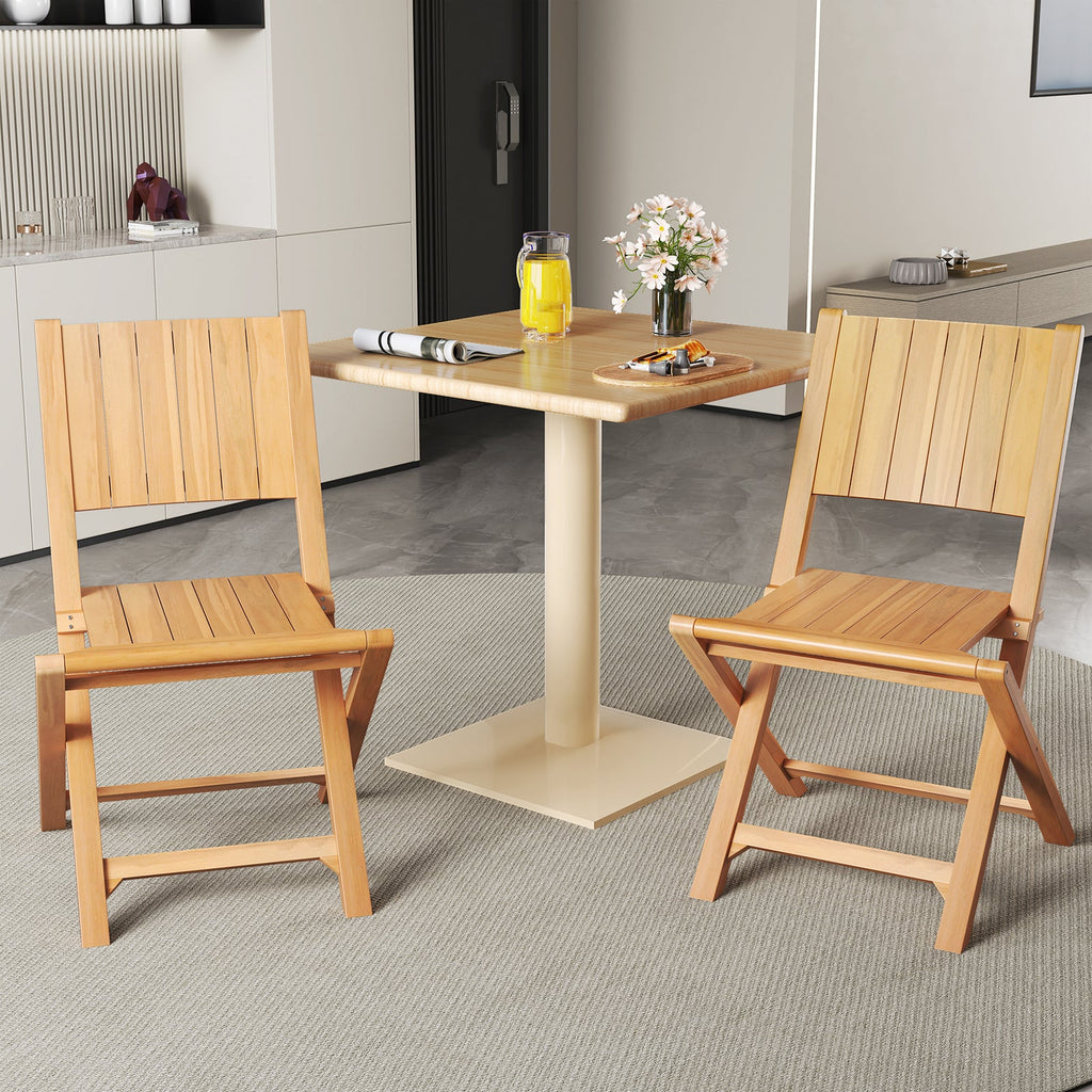Solid Rubberwood Folding Luggage Rack with Nylon Shelves