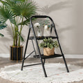 2-Step Folding Ladder with Wide Anti-Slip Pedal