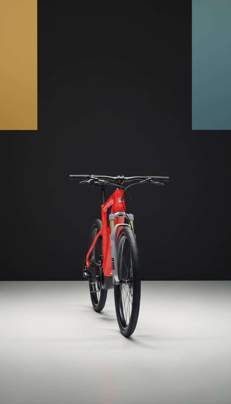 Red high-performance e-bike with urban torque