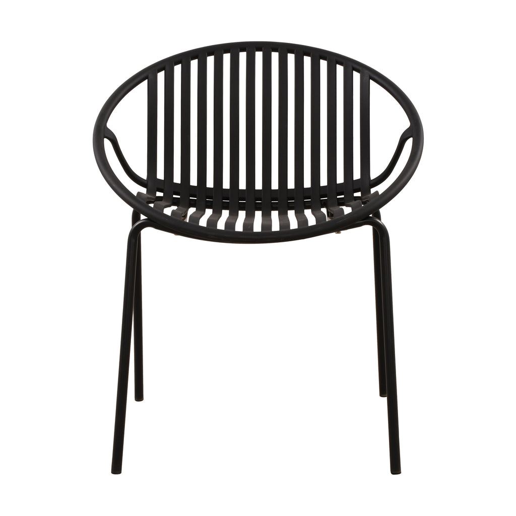 Modern Simple Art Style Patio Dining Chairs with Breathable Design (Set of 2)