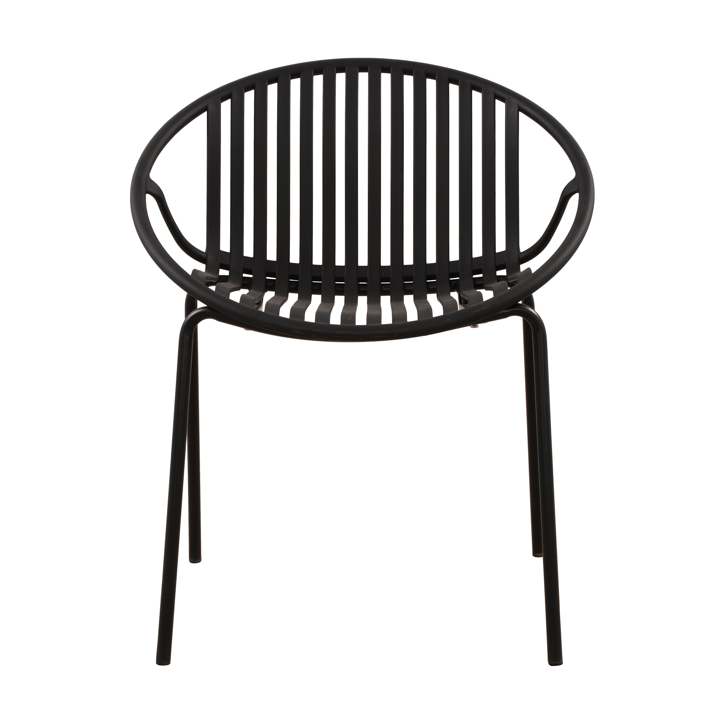 Modern Simple Art Style Patio Dining Chairs with Breathable Design (Set of 2)