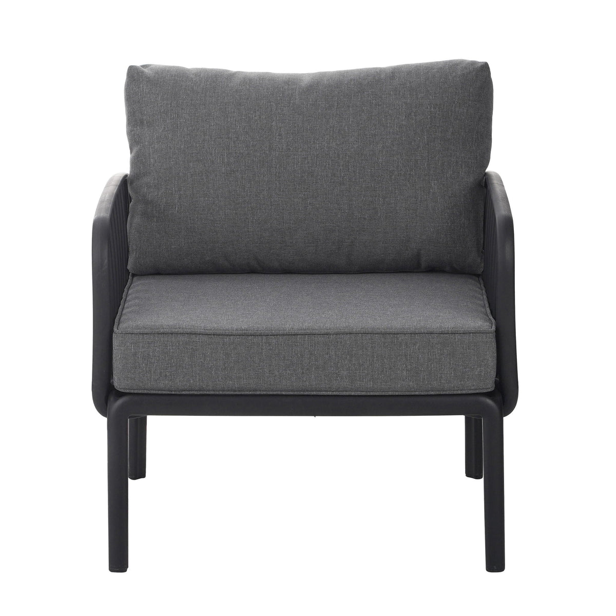 Outdoor Patio Club Chair with Waterproof Thick Cushion