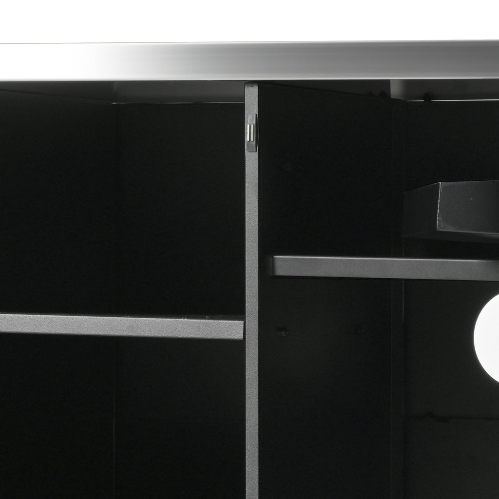 K&K 55.5' Outdoor Kitchen Island with 304 Stainless Steel Sink