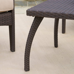 Honolulu 4PC PE Wicker Outdoor Seating Set in Brown and Tan