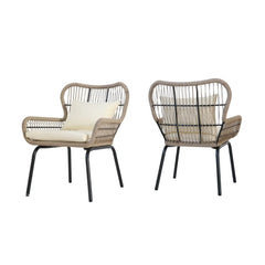 Southport Club Chair With Woven Rope And Cushions