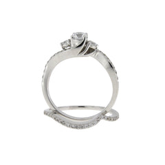 .70ct Diamond Engagement Ring Set 14KT White Gold