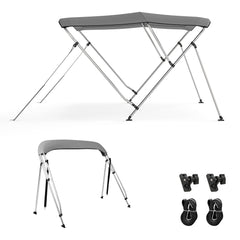 3-Bow/4-Bow Boat Bimini Top Sun Shade Boat Canopy with Storage Boot-3-Bow