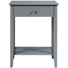 Wooden Nightstand End Table Storage Display