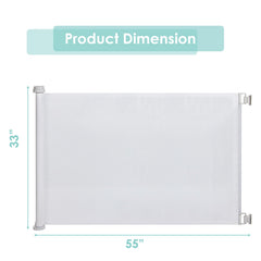 33 Inch Tall Retractable Mesh Safety Gate for Indoor and Outdoor Use